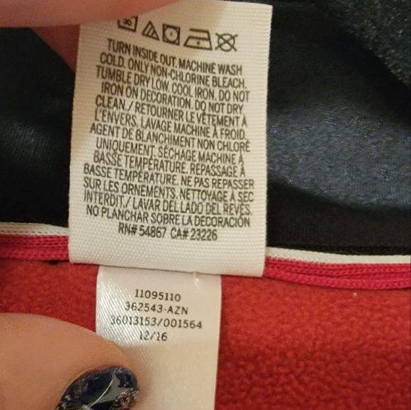 Victoria's Secret PINK Zip Baseball Jacket Size XS Diamondbacks AZ Red/Black - Picture 9 of 11